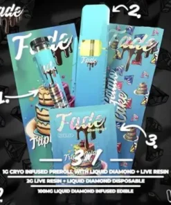 Fade DFADE - 3-IN-1 - 2G DISPOSABLE VAPE V.2 (LIQUID DIAMONDS X LIVE RESIN)+ 1G INFUSED PREROLL + 100MG GUMMY